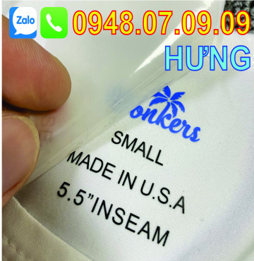 Nhãn ép nhiệt quần áo – Công ty TNHH may mặc HƯNG THANH